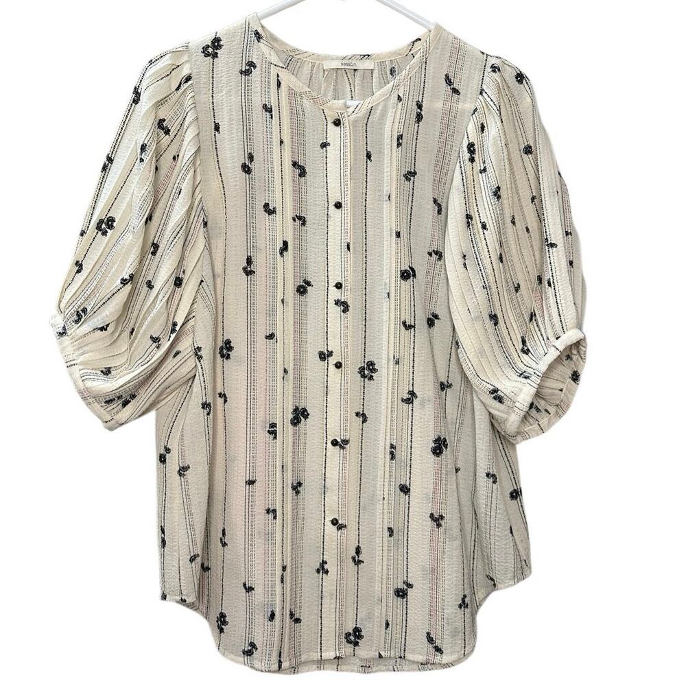 Sessun Short Sleeve Floral Stripe Tee